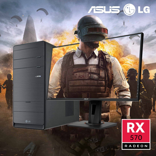 ASUS 27인치 게이밍 모니터 + LG 게이밍PC 라데온 RX 570(GTX 1060급) 그래픽